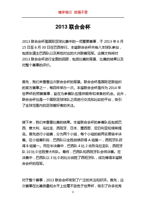 2013联合会杯