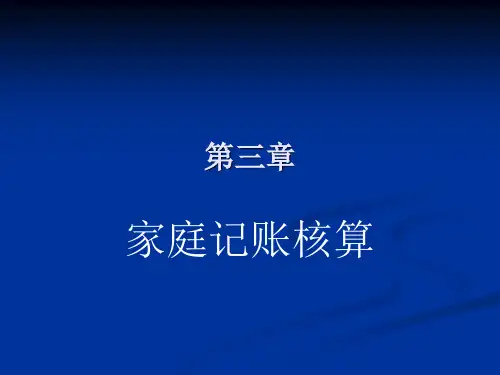 家庭记账核算