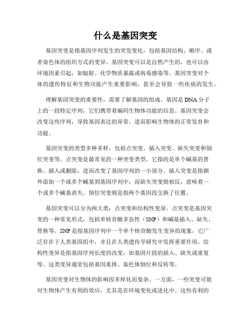 什么是基因突变
