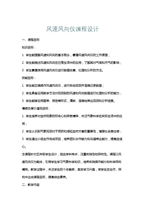 风速风向仪课程设计