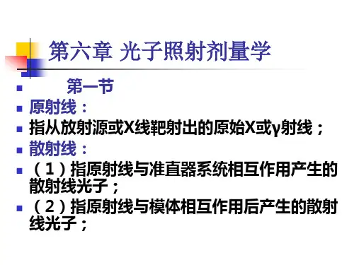 6第六章光子照射剂量学