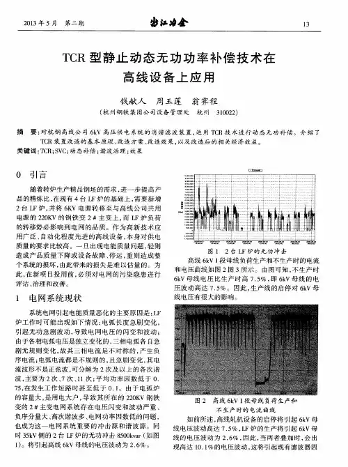 TCR型静止动态无功功率补偿技术在高线设备上应用