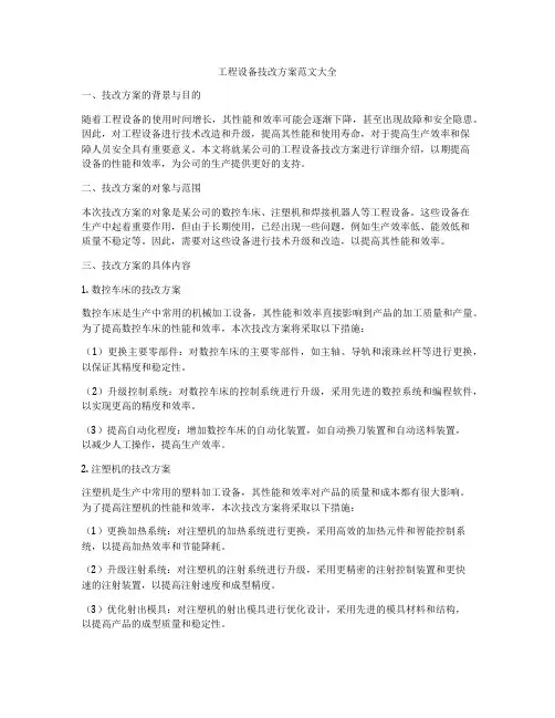 工程设备技改方案范文大全