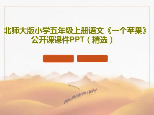 北师大版小学五年级上册语文《一个苹果》公开课课件PPT(精选)共16页文档