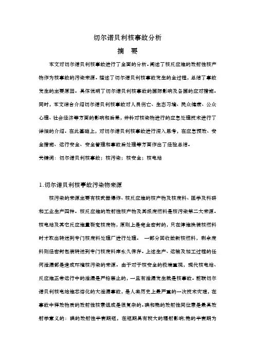 切尔诺贝利事故分析报告