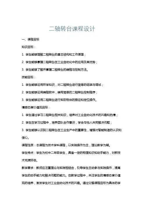 二轴转台课程设计