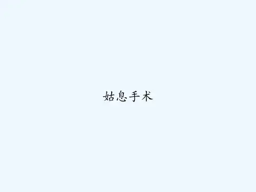 姑息手术-PPT