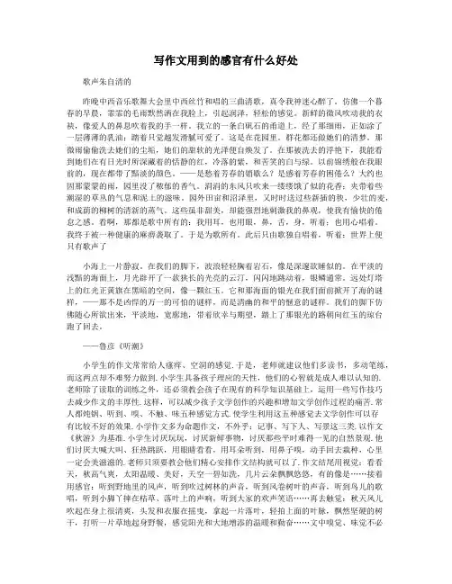 写作文用到的感官有什么好处