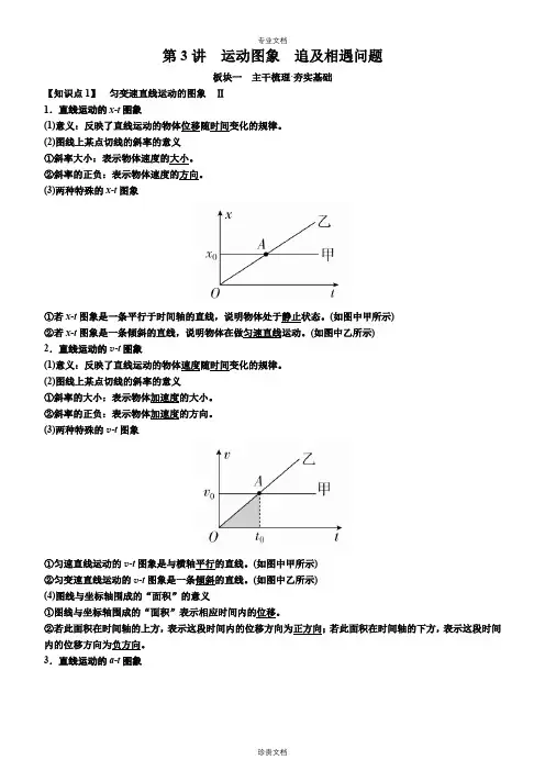 第3讲运动图象追及相遇问题讲义