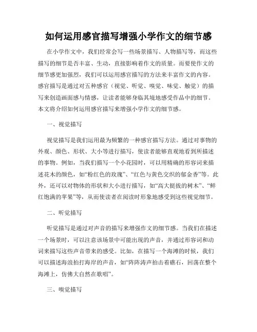 如何运用感官描写增强小学作文的细节感