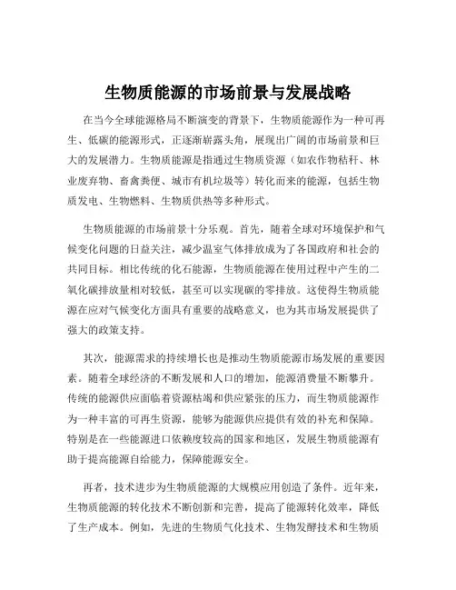 生物质能源的市场前景与发展战略