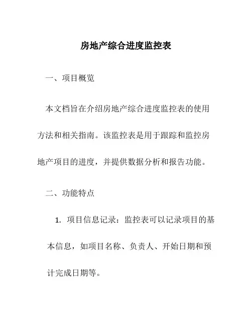 房地产综合进度监控表