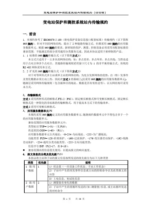 国电南自103规约