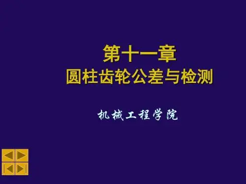 第十一章圆柱齿轮公差与检测.