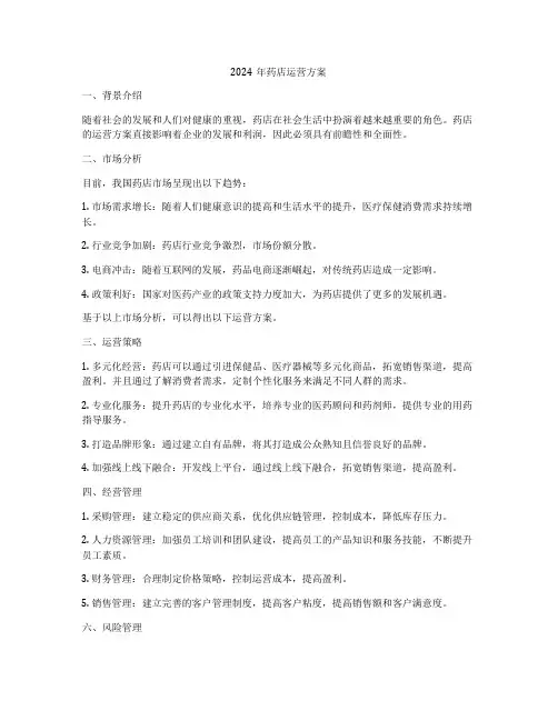 2024年药店运营方案