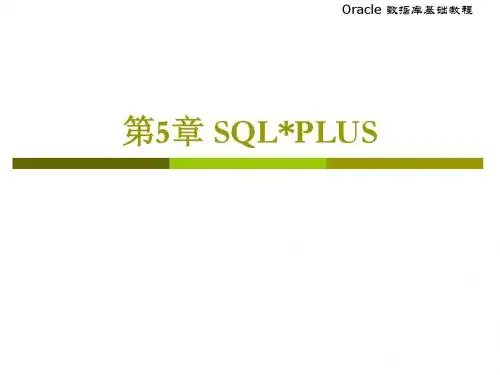 第5章SQLPLUS