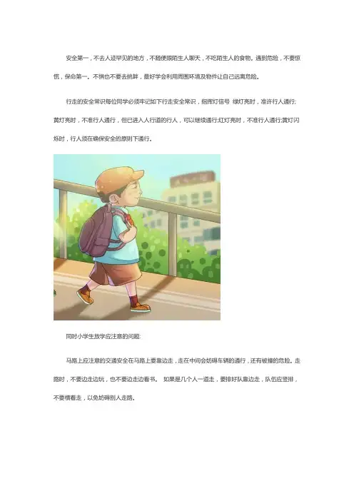 当小学生独自一人出门上学时应该注意什么