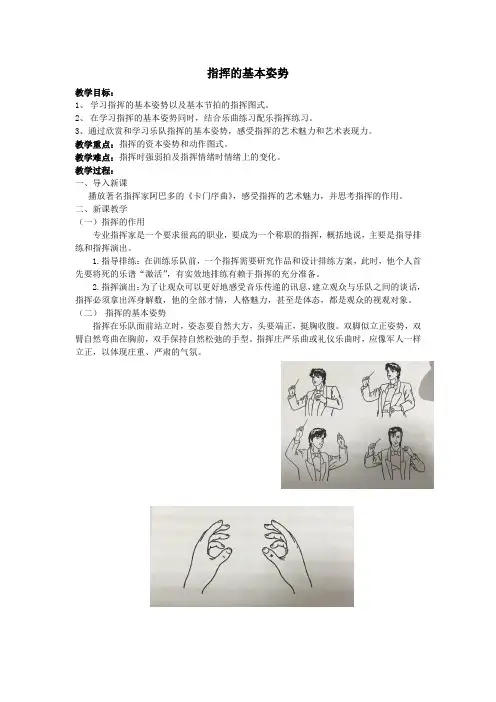 《第五节 乐队指挥——指挥的基本姿势》教案