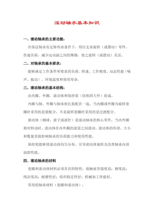 滚动轴承基本知识