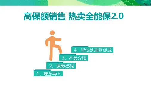 太平高保额销售热卖全能保2.0理念导入保障检视产品介绍异议处理促成15页