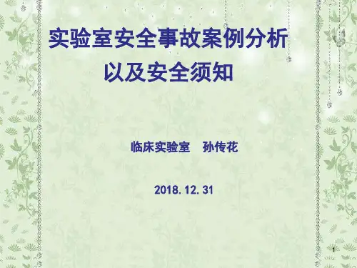 实验室安全事故案例分析ppt课件