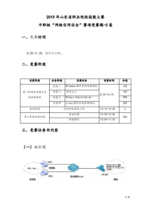 中职组“网络空间安全赛项”竞赛题-C