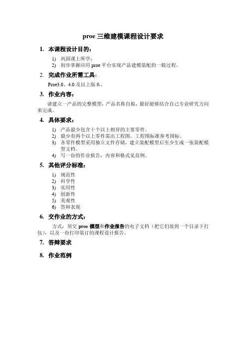 proe课程设计(风扇)