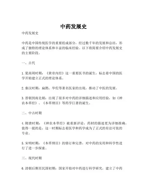 中药发展史