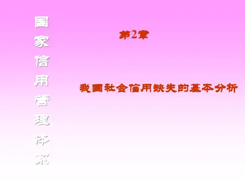 我国社会信用缺失的基本分析(ppt 32页)