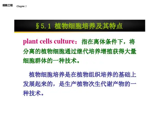 植物细胞培养与次级代谢产物制备