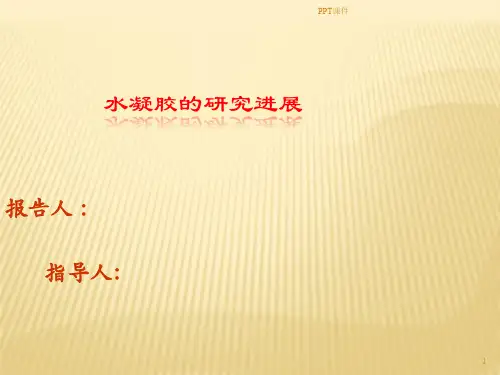 水凝胶的研究进展  ppt课件