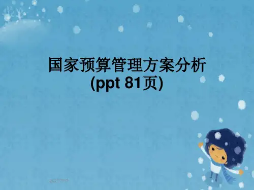 国家预算管理方案分析(ppt 81页)