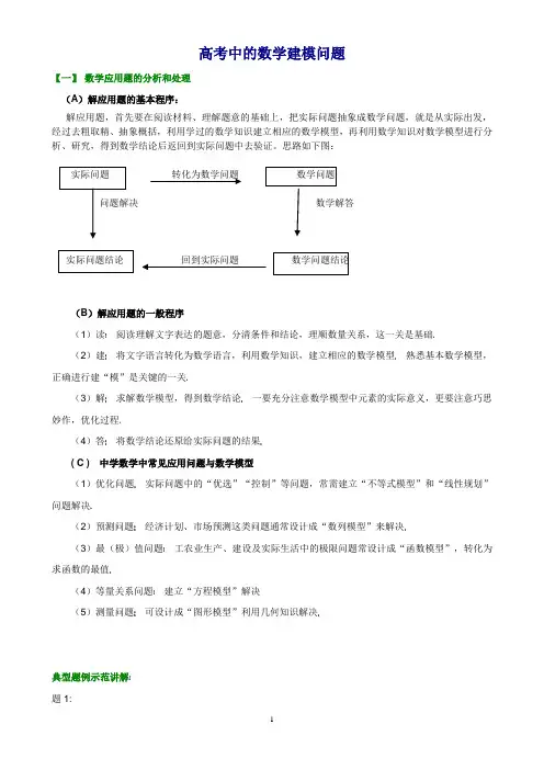 高考中的数学建模问题(18页)