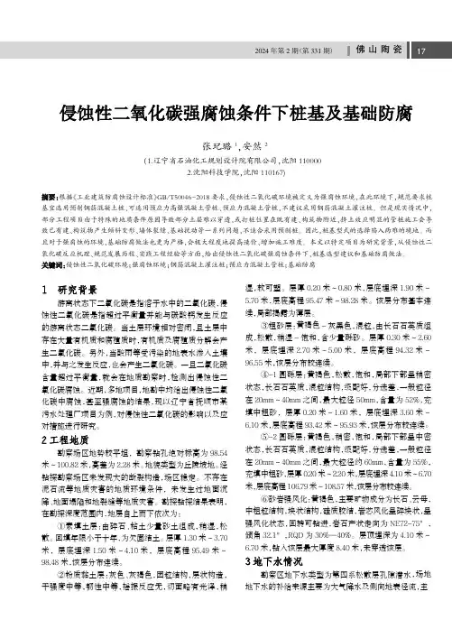侵蚀性二氧化碳强腐蚀条件下桩基及基础防腐