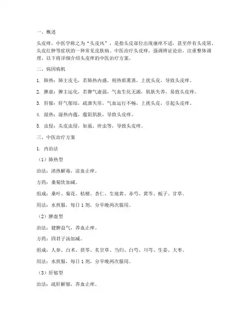 头皮痒的中医治疗方案