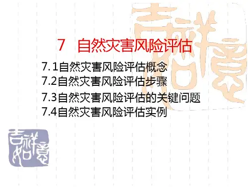 害风险评估自然灾害风险评估