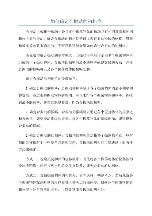 如何确定合振动的初相位