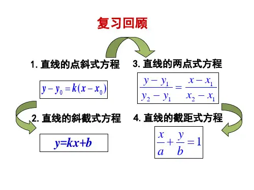 直线的一般式方程