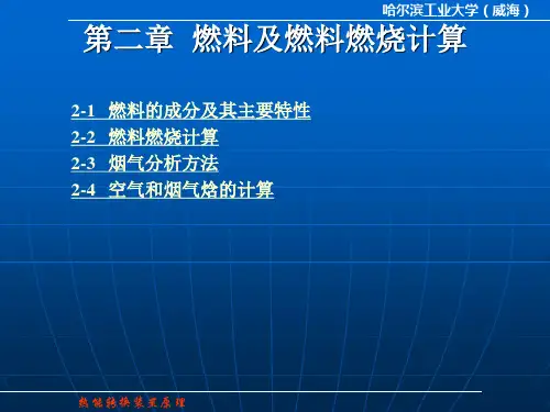 燃料及燃料燃烧计算