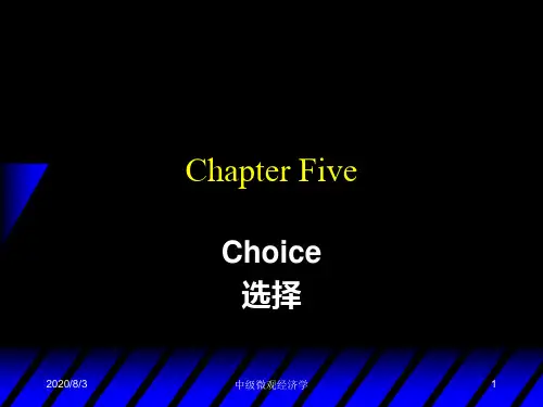 北大微观经济学(英文版)ch5 ChoicePPT课件