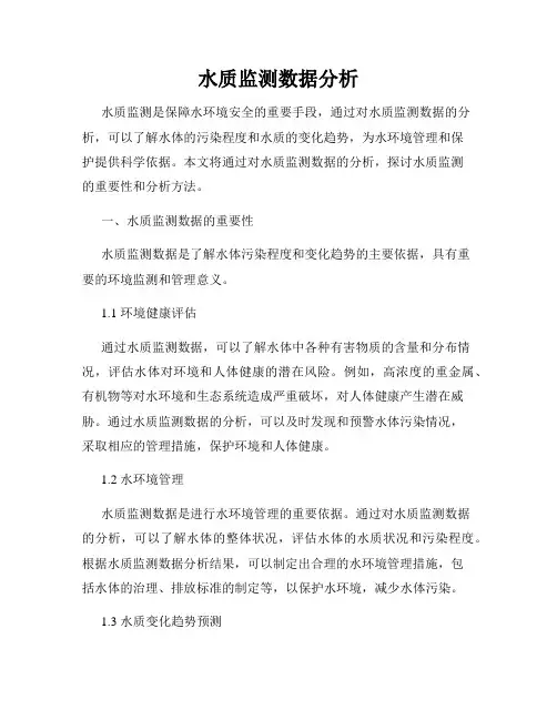 水质监测数据分析