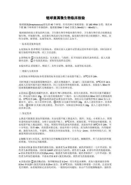 链球菌属微生物临床检验