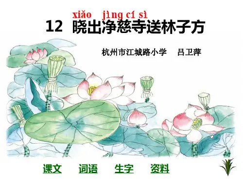 《晓出净慈寺送林子方》PPT课件 公开课获奖课件