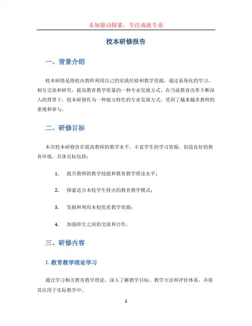 校本研修报告