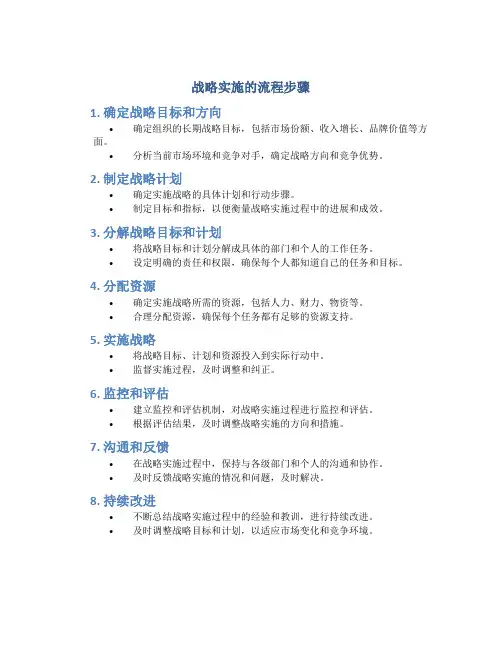 战略实施的流程步骤