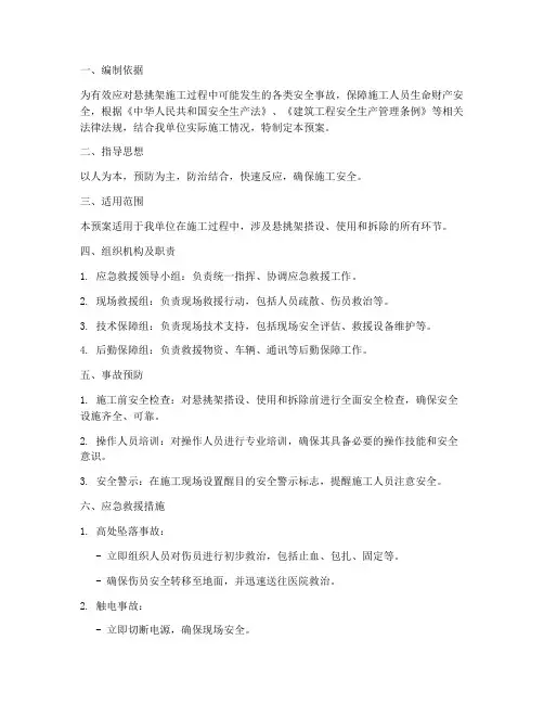 悬挑架应急预案