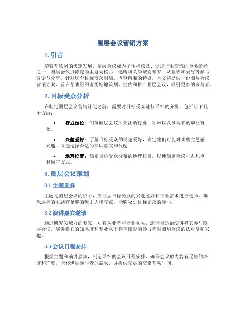 圈层会议营销方案