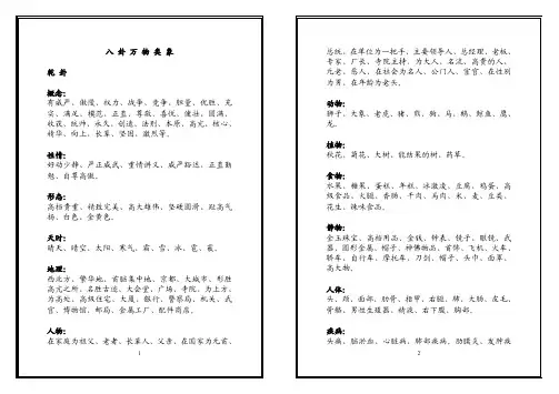 八卦万物类象