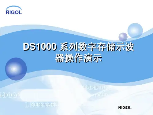 DS1000系列示波器使用操作PPT