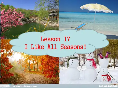 冀教版六年级上册英语Lesson17 I Like All Seasons! (共11张PPT)